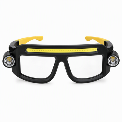 👓 Oferta limitada · ¡50 % de descuento! Luz doble para gafas recargable por USB · manos libres