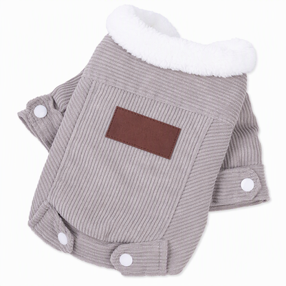 🐾 ¡50 % de descuento por tiempo limitado! Abrigo de pana con forro de borreguito para perros y gatos ❄️