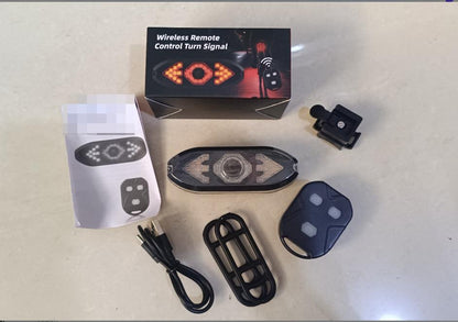 Luz trasera para bicicleta con direccionales, control remoto y bocina para bicicletas de ruta y montaña