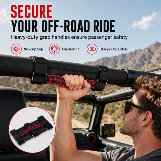 🚙 ¡50 % de descuento por tiempo limitado! Asa de agarre de paracord trenzado para barras de todoterreno