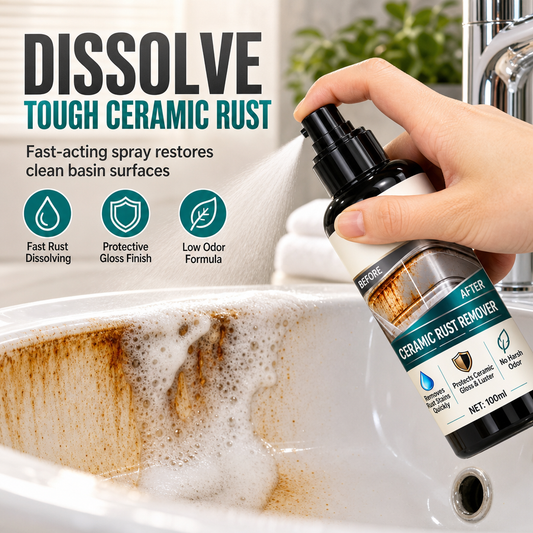 ⏳ ¡50 % de descuento por tiempo limitado! Espray quitamanchas de óxido y antical para cerámica · 100 ml