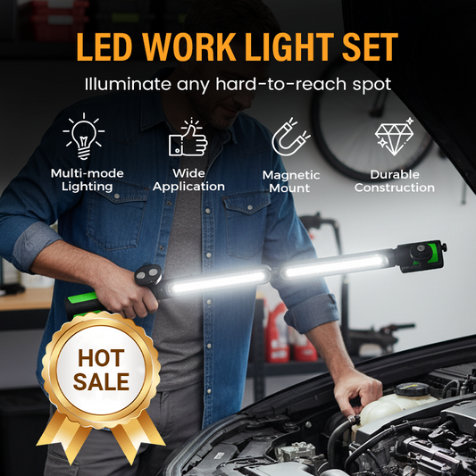 📢 ¡50 % DE DESCUENTO! Set de luces LED de trabajo magnéticas y recargables · Diseño modular 2 en 1