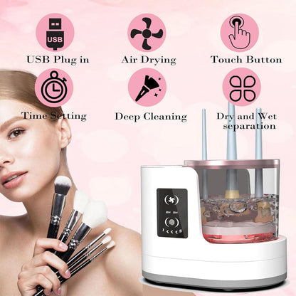 🎨🧼 Limpiador eléctrico de brochas de maquillaje 3 en 1