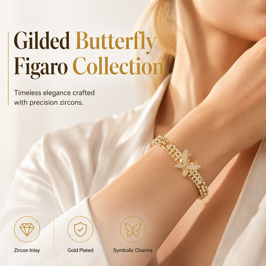 Pulsera de mariposa para mujer en tono dorado con circonitas