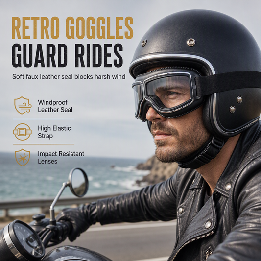 🎁 Novedad 2026 · ¡50% de descuento! Gafas de moto de estilo retro 🕶️