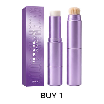 💄 Maquillaje en barra 2 en 1 con brocha integrada · Tono marfil · 10 g