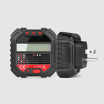 Comprobador digital multifunción de enchufes · Pantalla LCD
