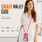 Funda cartera plegable para móvil con diseño bandolera y soporte