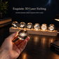 Luz decorativa de esferas de cristal con motivos astronómicos · Base de madera · USB