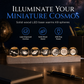 Luz decorativa de esferas de cristal con motivos astronómicos · Base de madera · USB