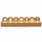 Luz decorativa de esferas de cristal con motivos astronómicos · Base de madera · USB