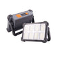 Foco LED portátil recargable por USB y energía solar con soporte orientable