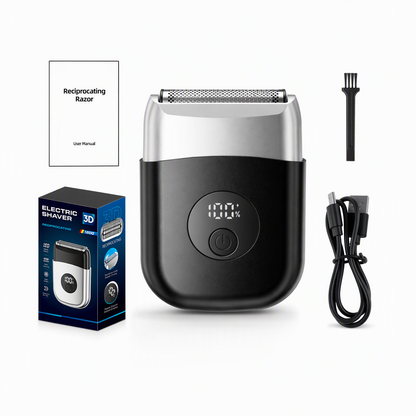 ✨ ¡50 % de descuento! Afeitadora eléctrica compacta de láminas con doble cabezal