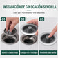 Tapón de pulsación para fregadero con cesta filtrante