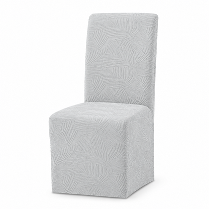 ⏳ Oferta por tiempo limitado · Funda elástica para silla de comedor con respaldo medio y motivo de hojas
