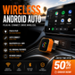 🚗 ¡50 % DE DESCUENTO POR TIEMPO LIMITADO! Adaptador inalámbrico para Android Auto · Conectar y usar