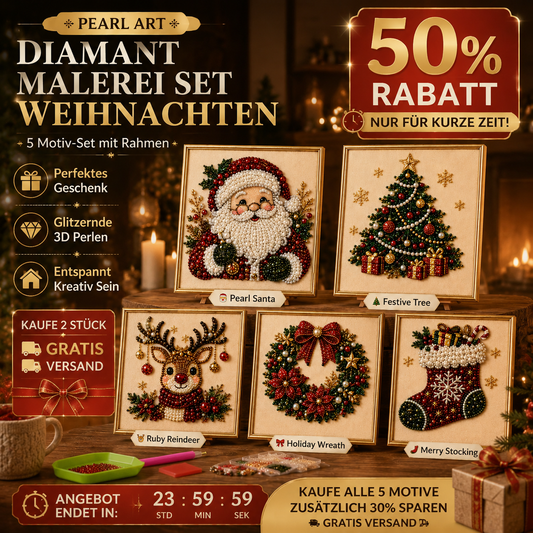 💎 -50% DE DESCUENTO | 🎅 Kit de Pintura de Diamantes Navideña – Manualidades Creativas para Grandes y Pequeños