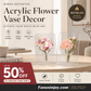 💐Compra 2 y lleva 1 gratis🎁 Florero Acrílico Transparente Estilo Nórdico | Elegante Soporte de Plantas para Escritorio y Decoración del Hogar | Centro de Mesa Moderno para Sala y Bodas